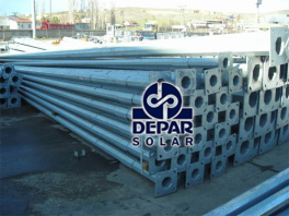 Steel Poles Ready for Transportation